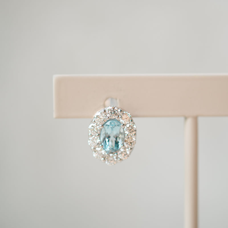 Victorian aquamarine and diamond earrings