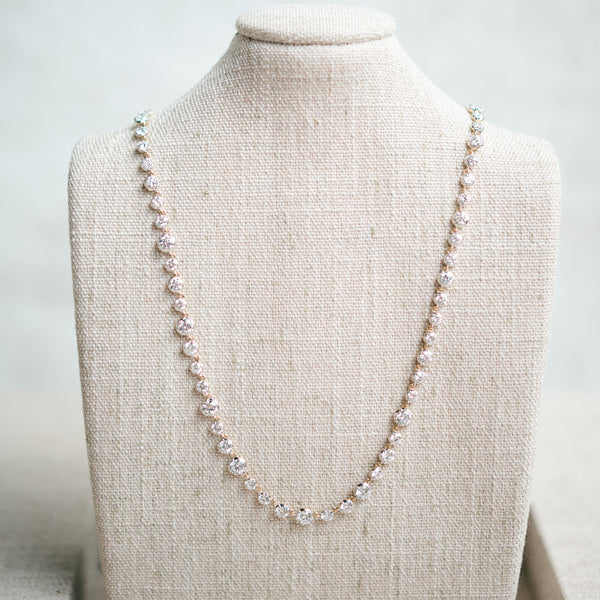 Georgian lab grown diamond tennis necklace
