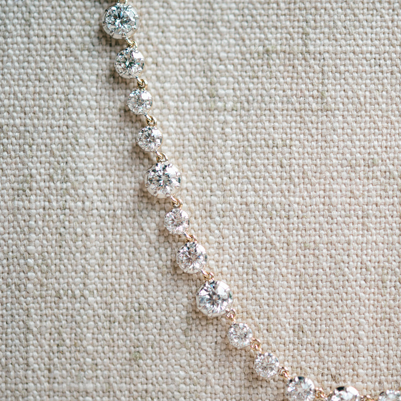 Georgian lab grown diamond tennis necklace