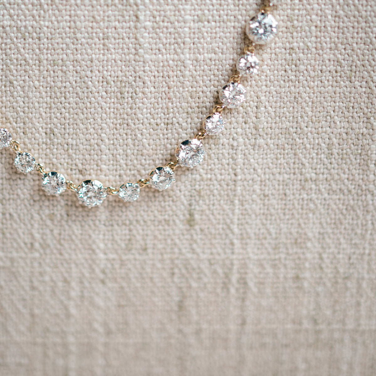 Georgian lab grown diamond tennis necklace