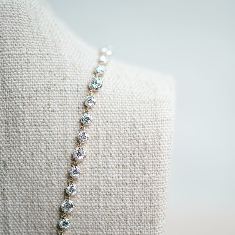 Georgian lab grown diamond tennis necklace