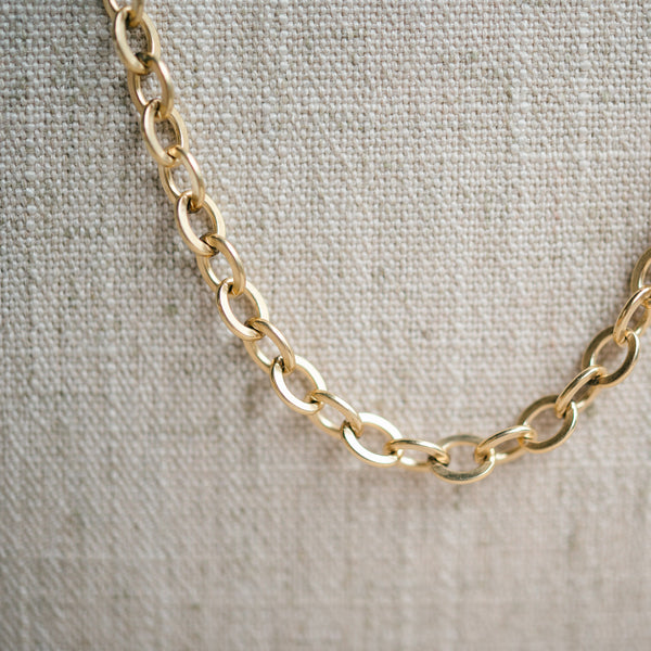 Victorian gold filled oval link chain