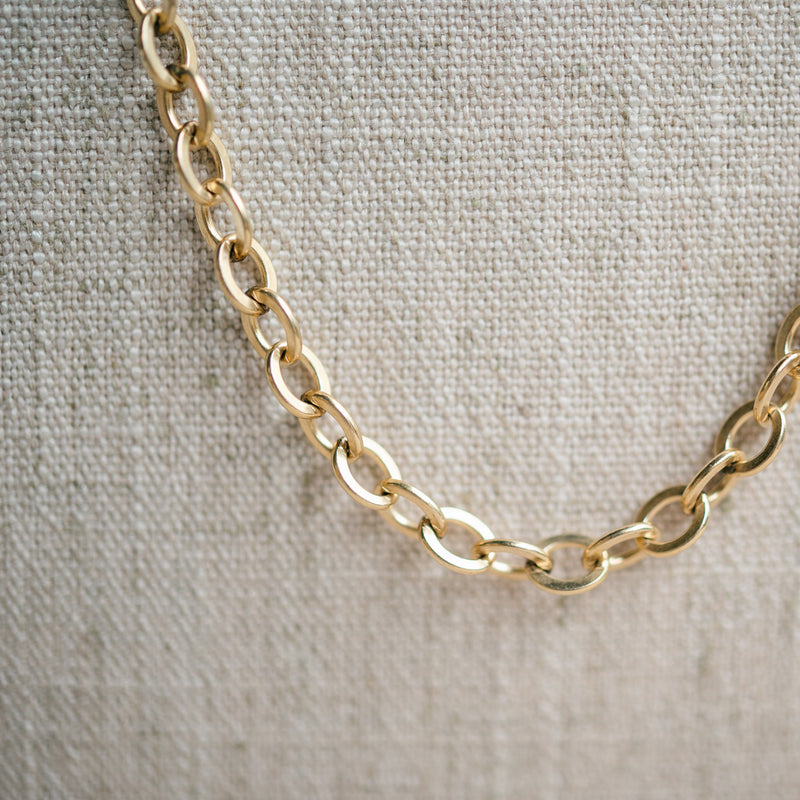 Victorian gold filled oval link chain