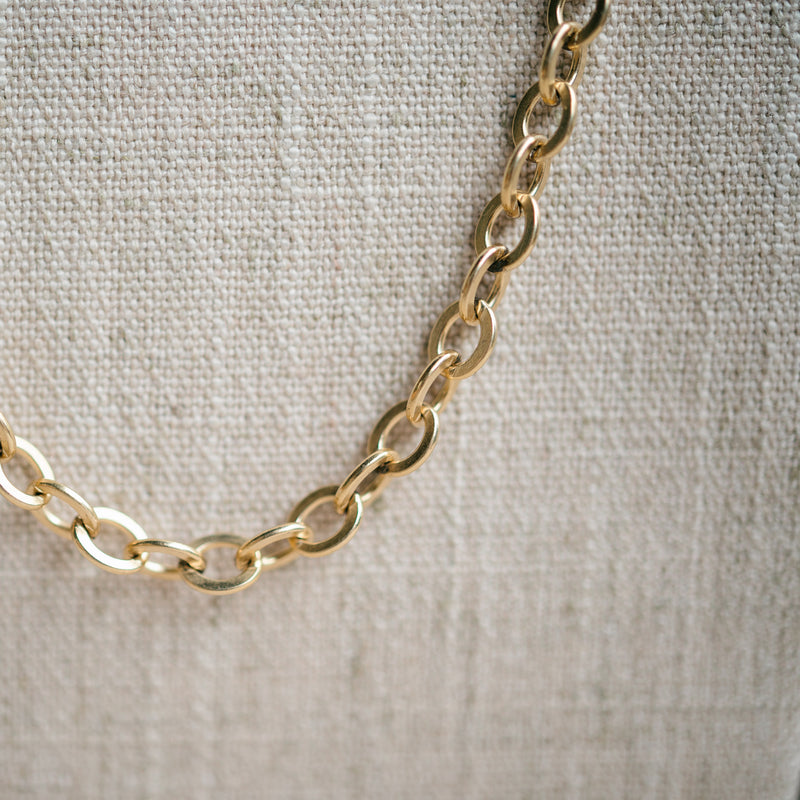 Victorian gold filled oval link chain