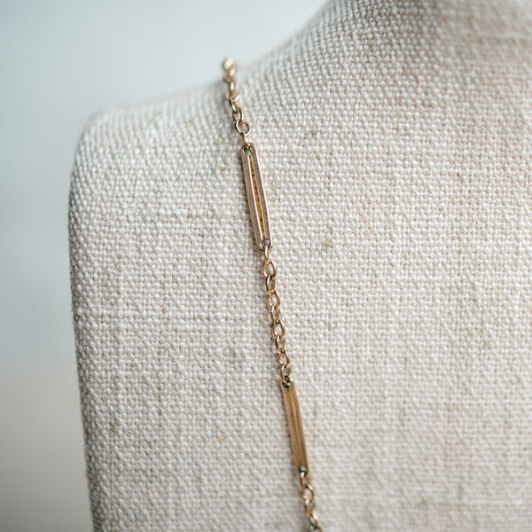 Victorian gold filled bar link chain
