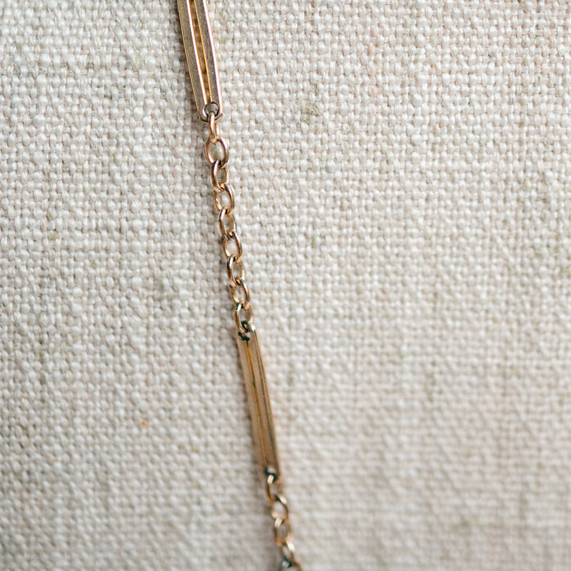 Victorian gold filled bar link chain