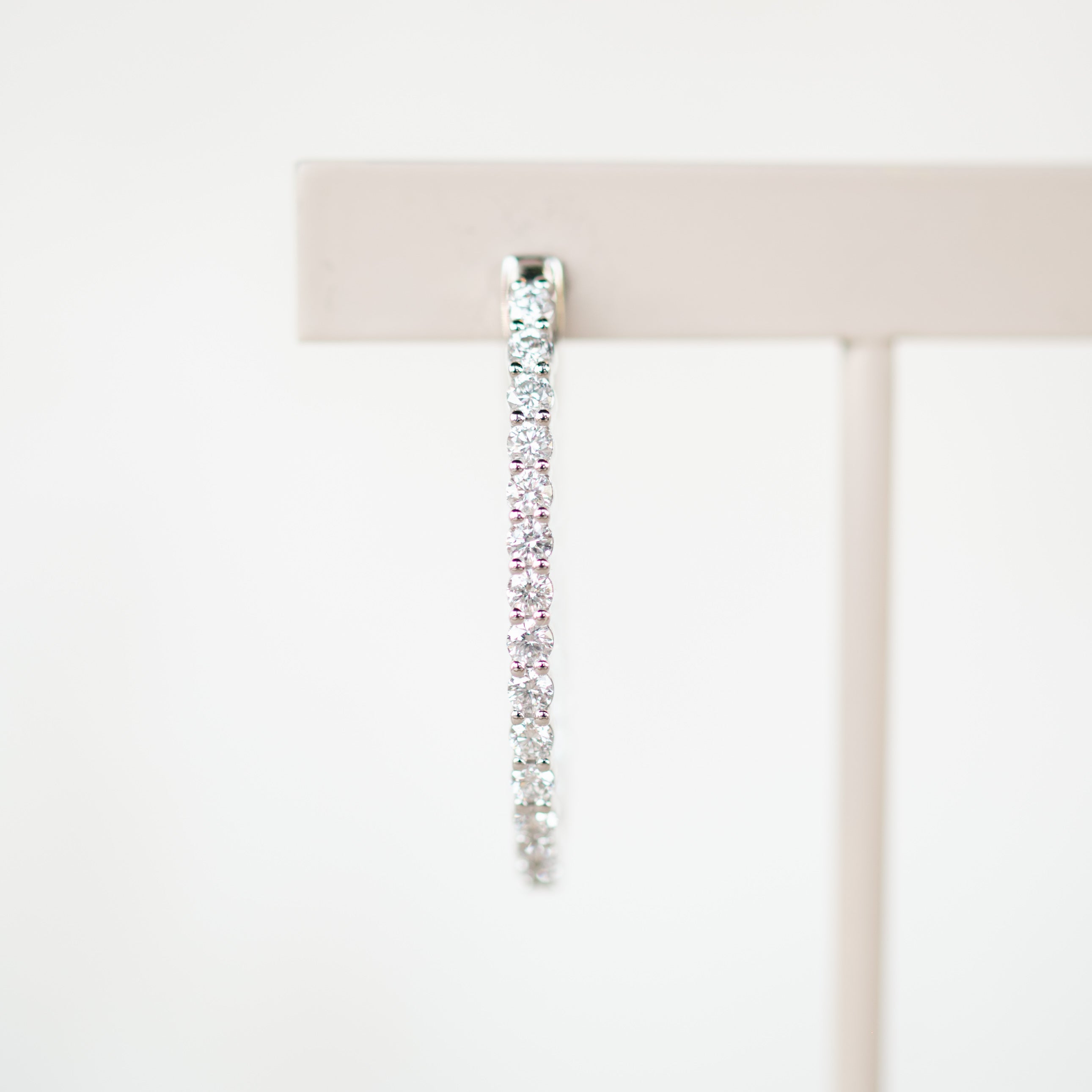 Oval Inside Out Diamond Hoops