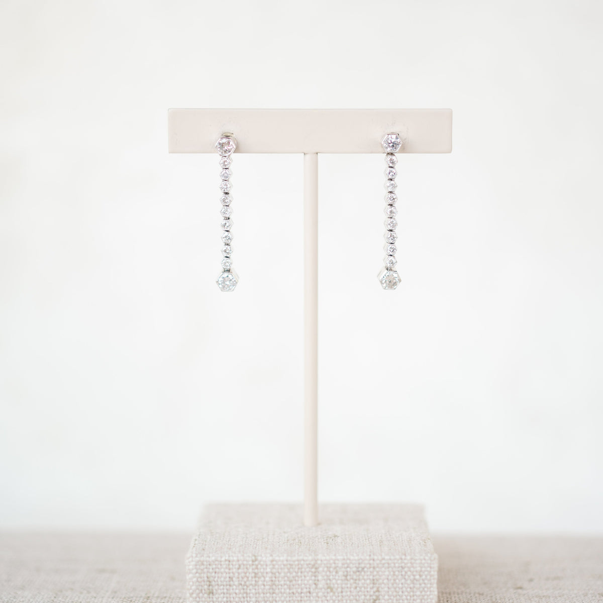 Art Deco Diamond Dangle Earrings