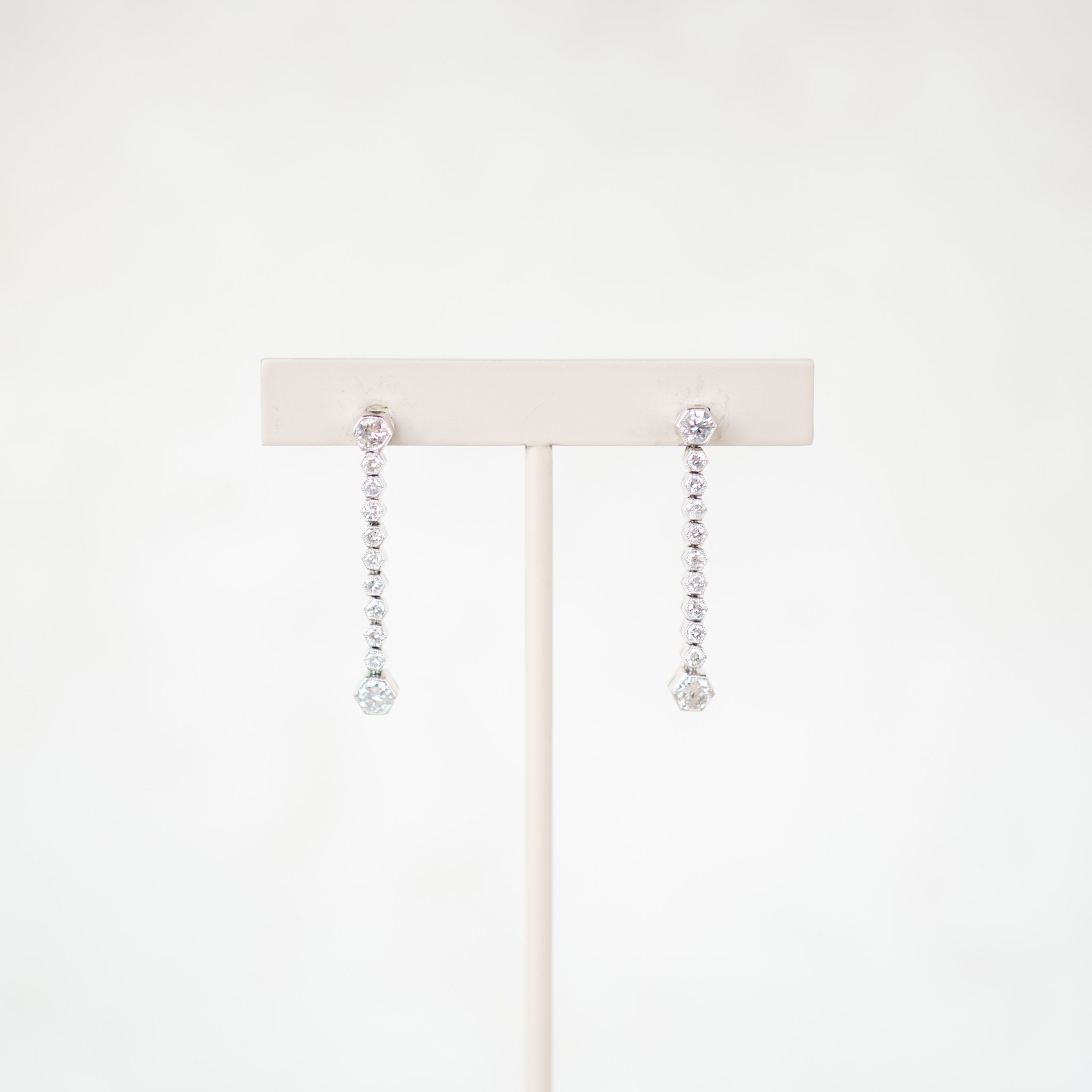 Art Deco Diamond Dangle Earrings