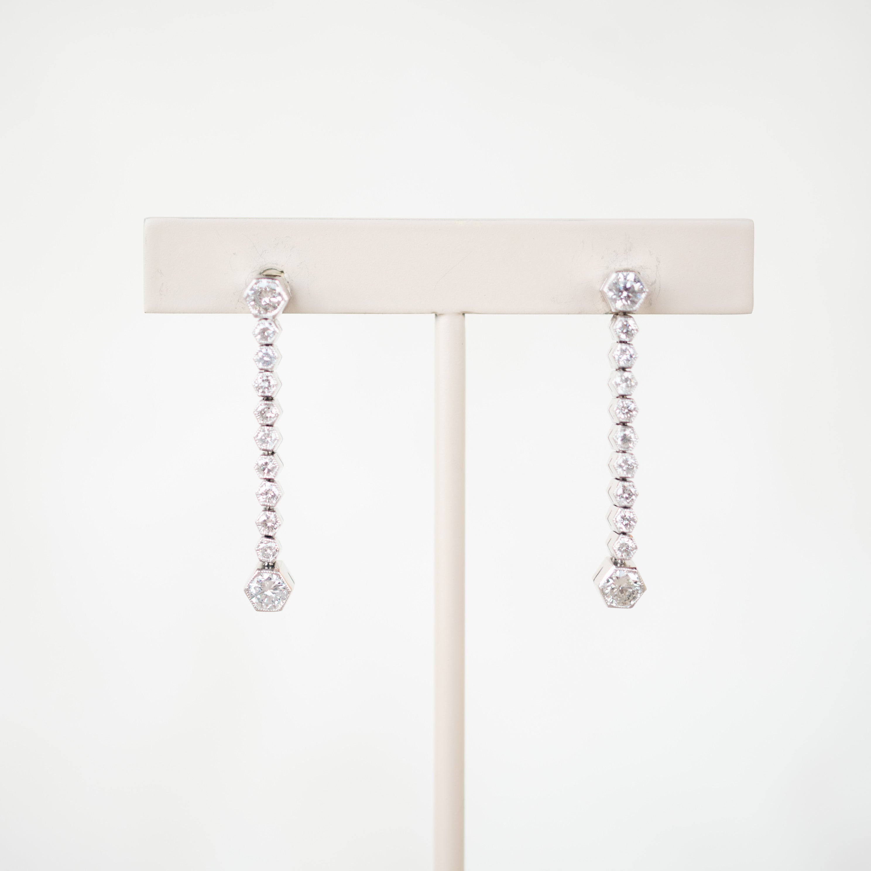 Art Deco Diamond Dangle Earrings