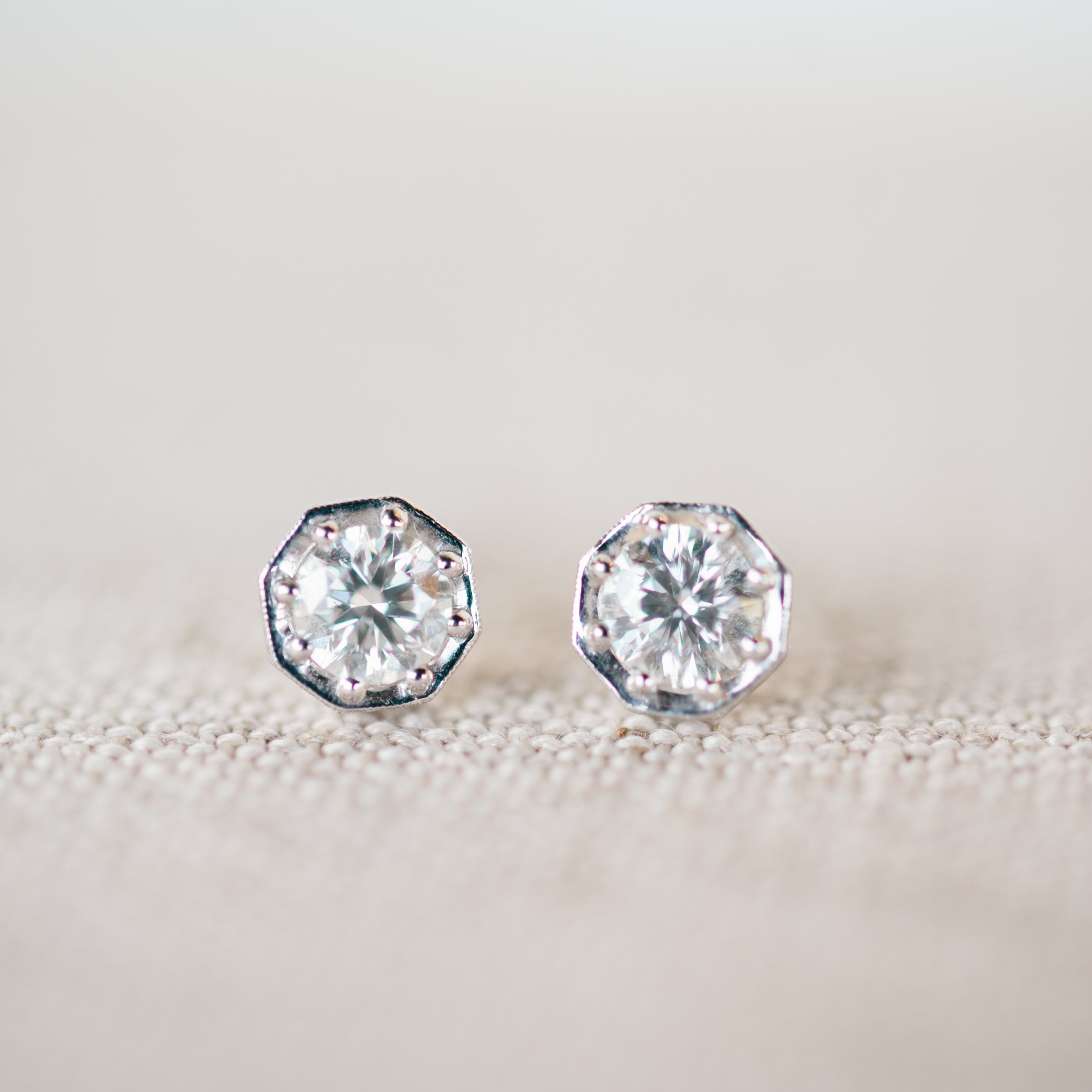 Vintage Style Diamond Studs