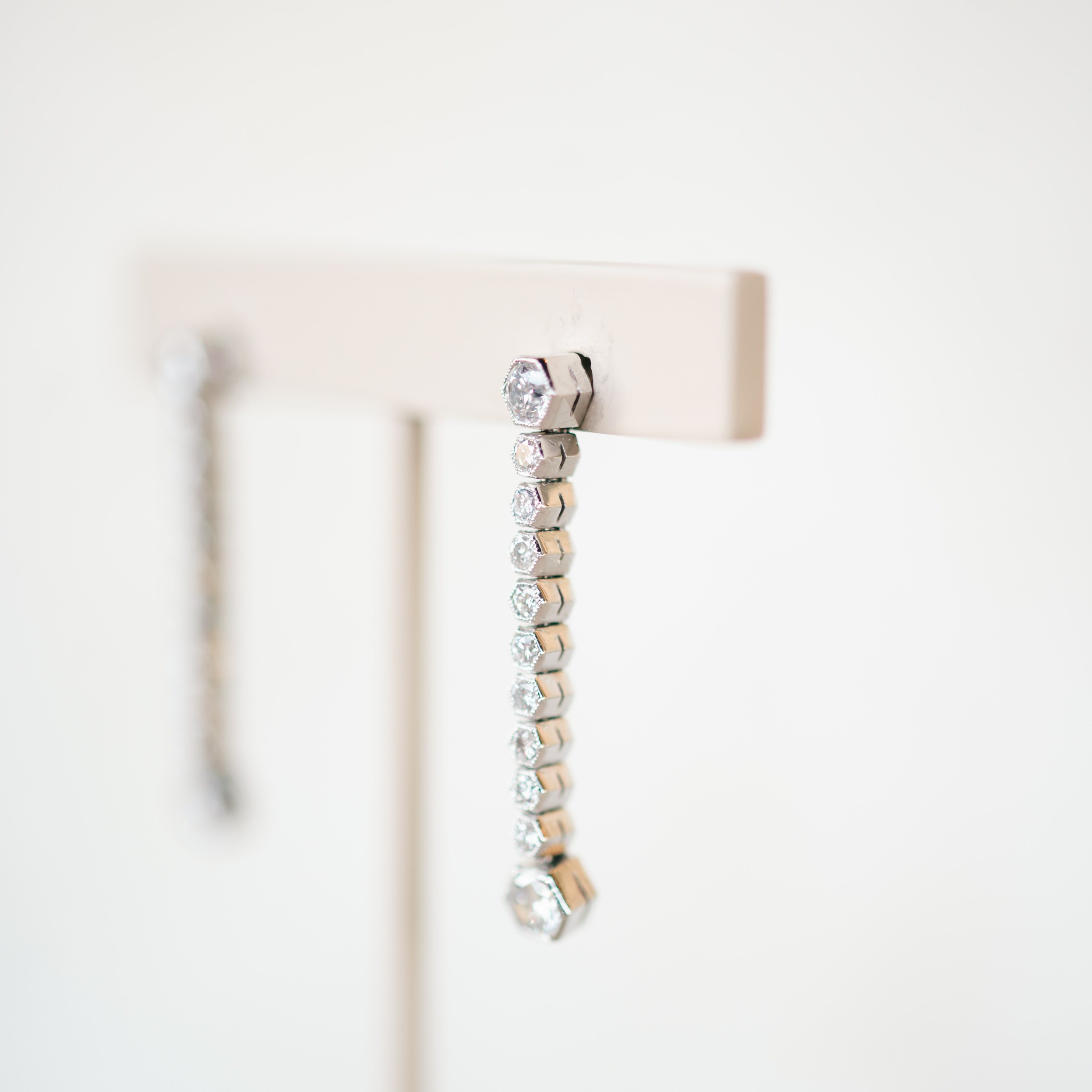 Art Deco Diamond Dangle Earrings