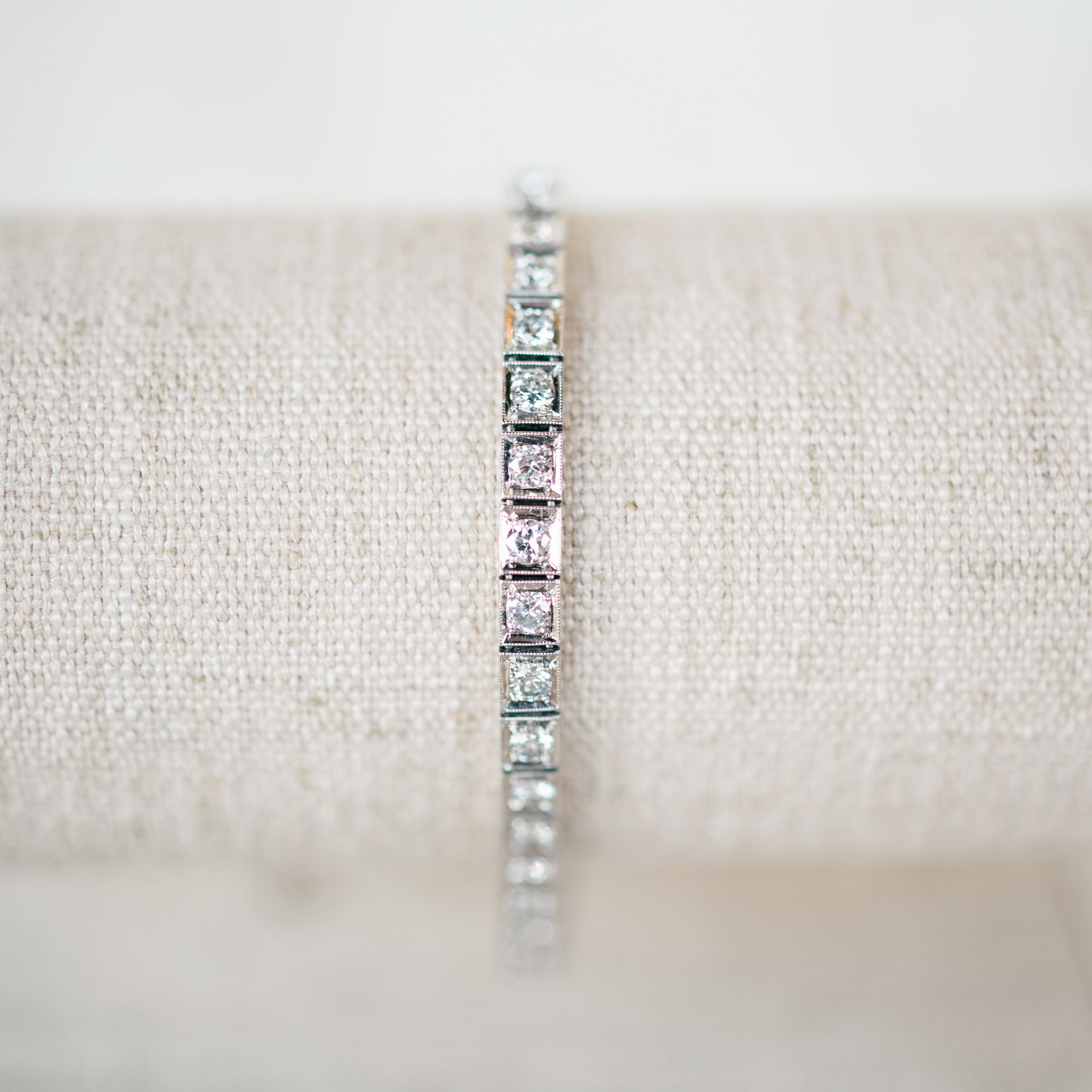 antique diamond tennis bracelet