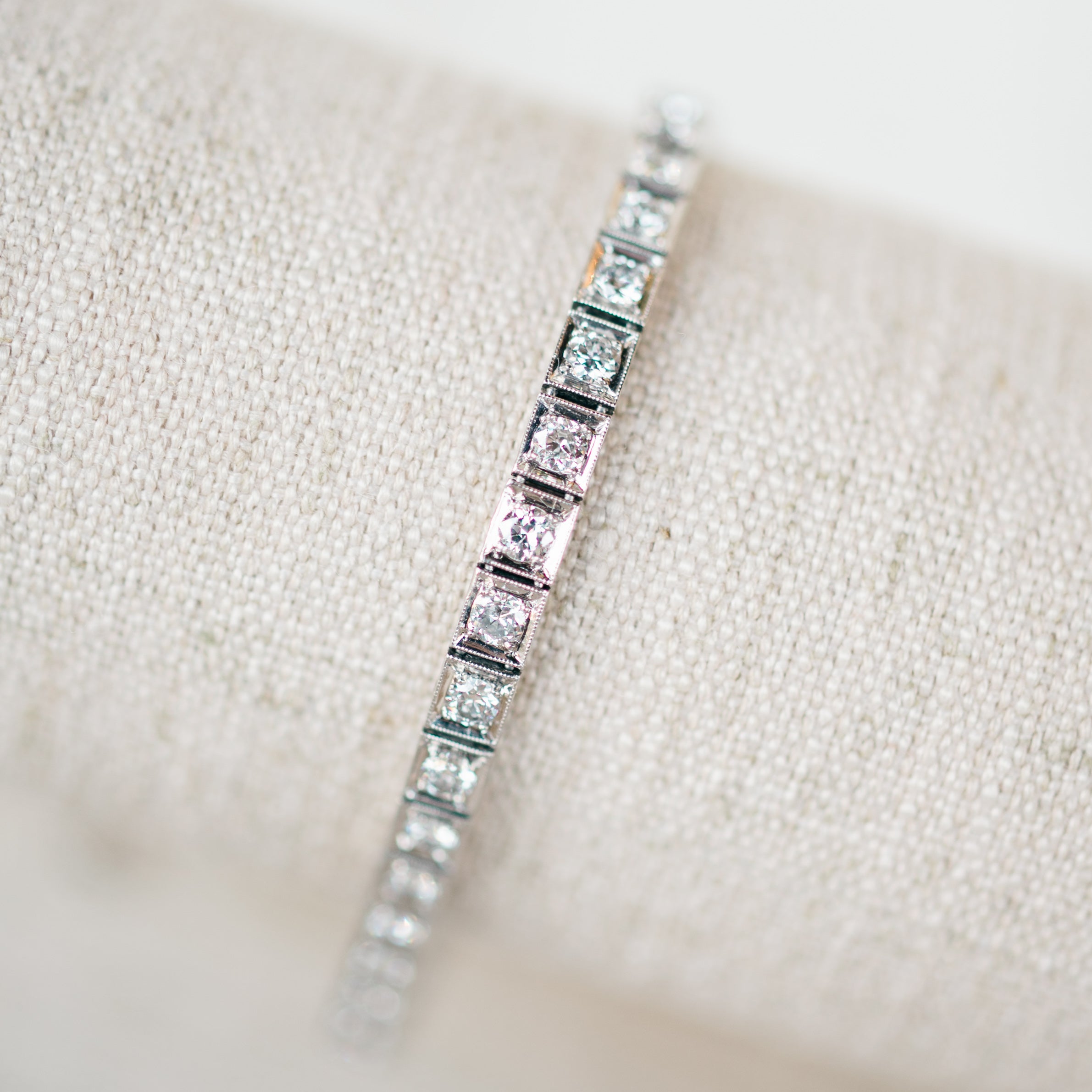 antique diamond tennis bracelet