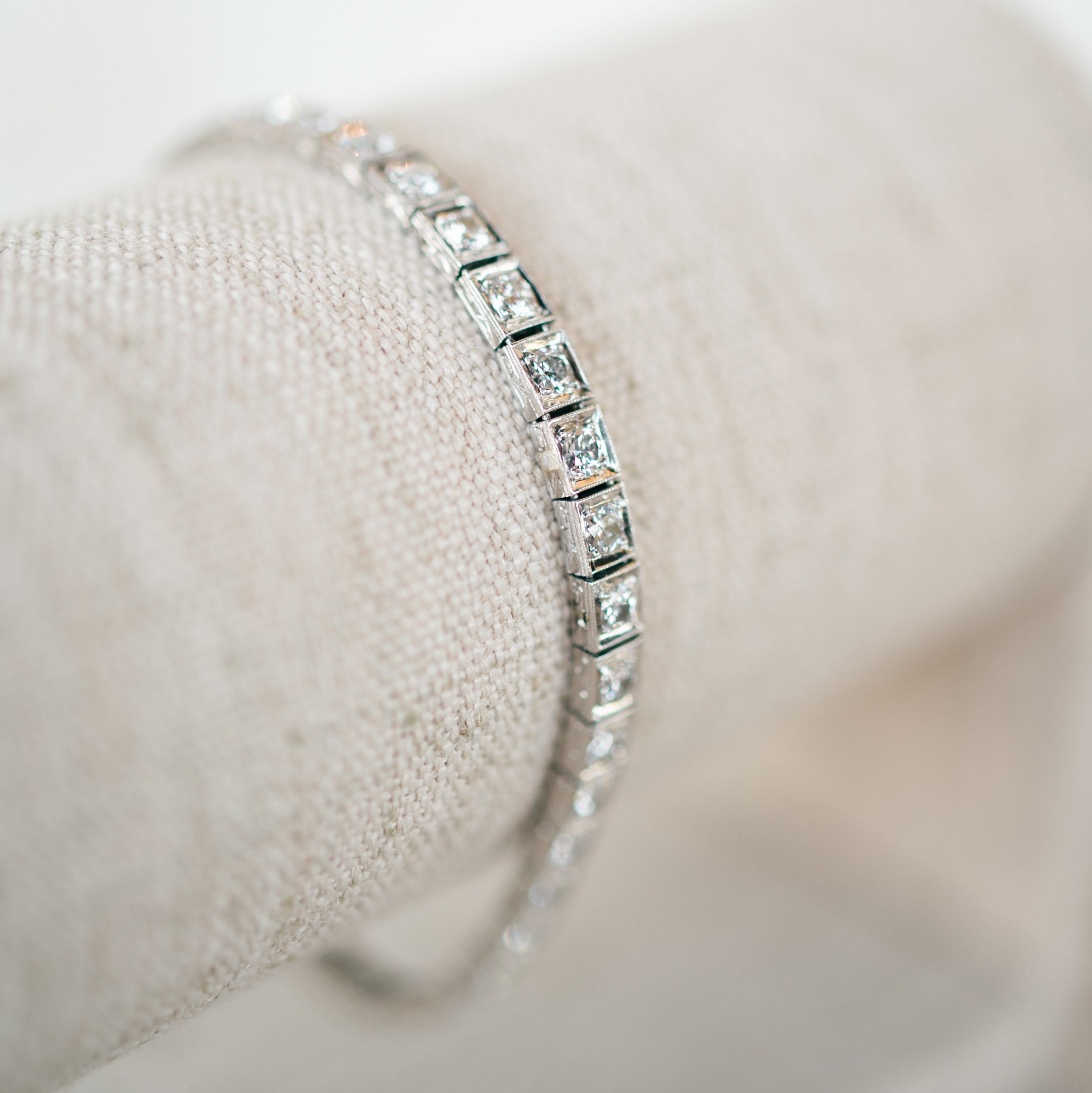 antique diamond tennis bracelet