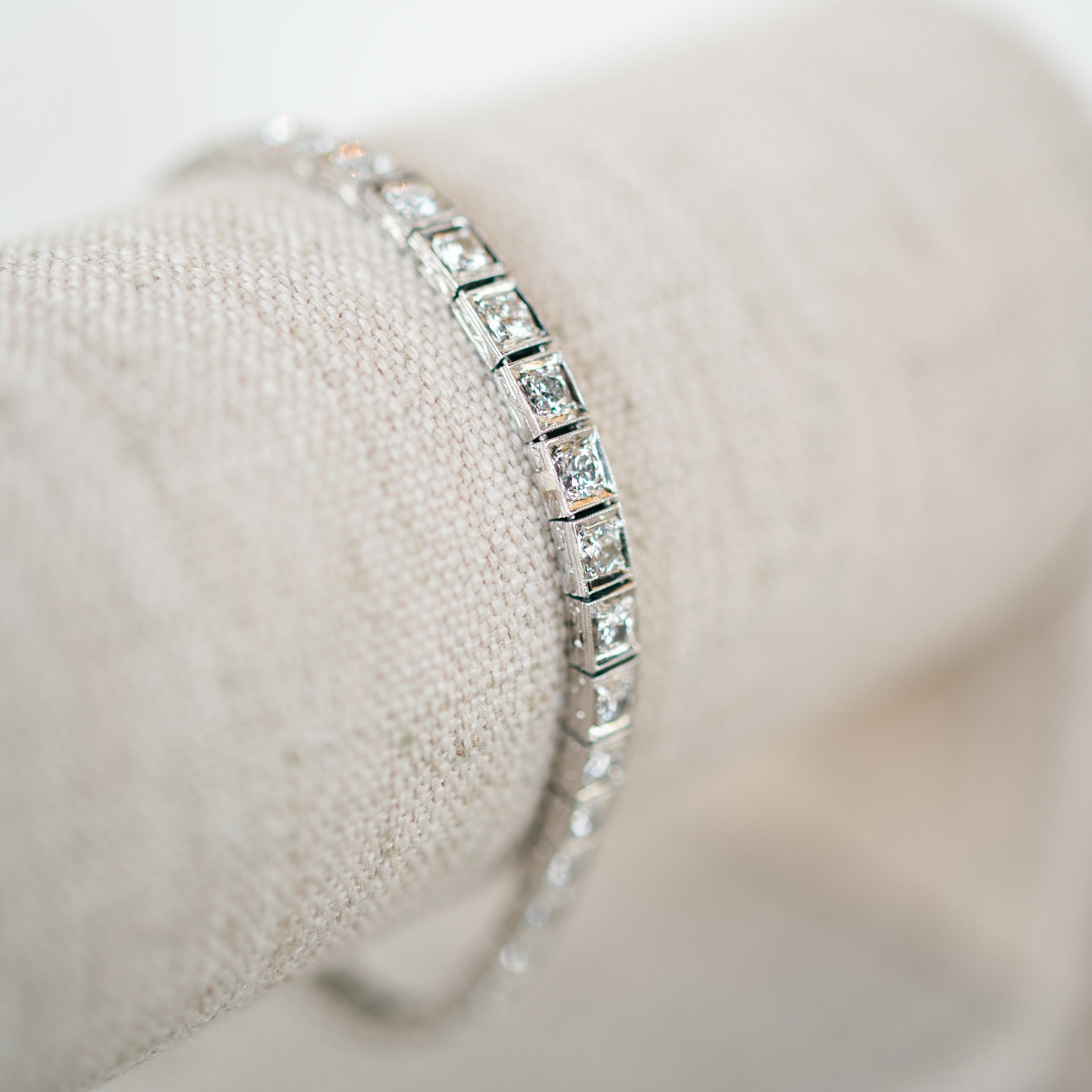 antique diamond tennis bracelet