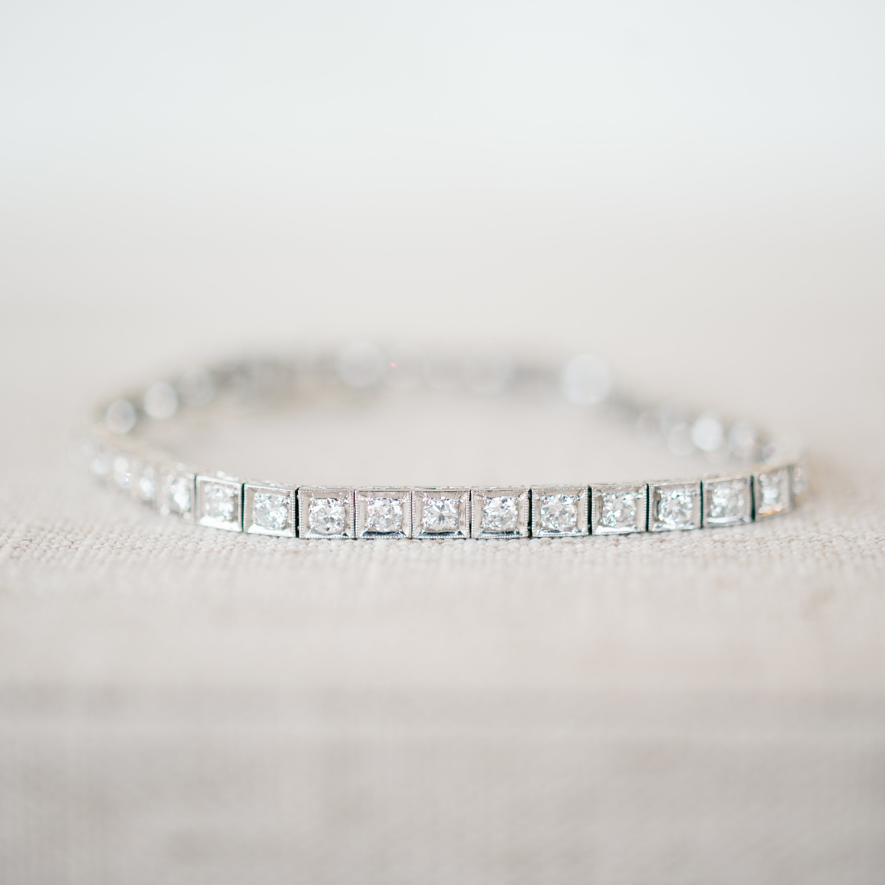 antique diamond tennis bracelet