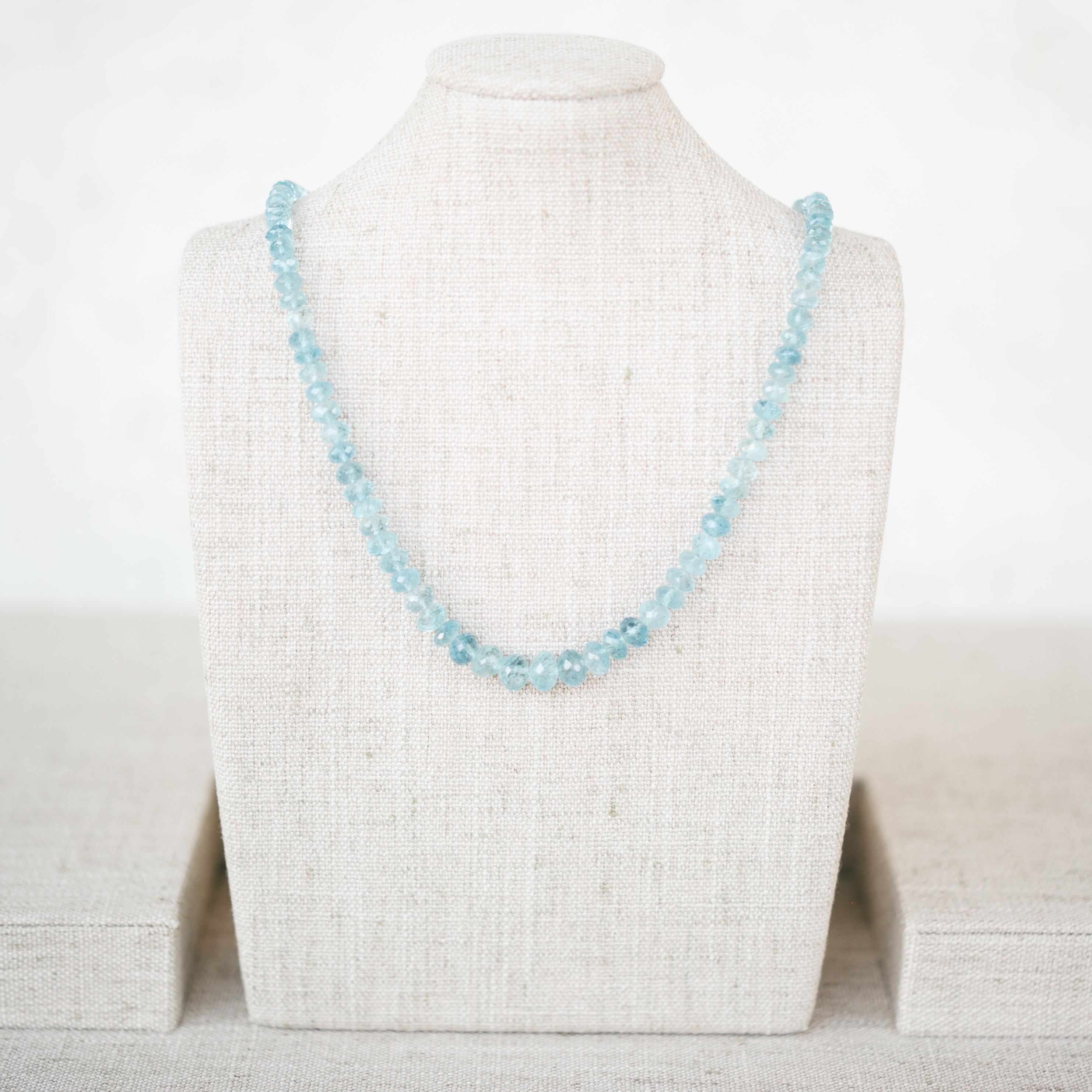 Aquamarine Graduated Bead Necklace