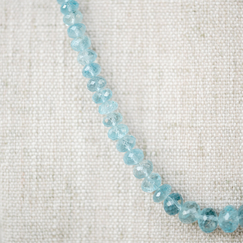 Aquamarine Graduated Bead Necklace