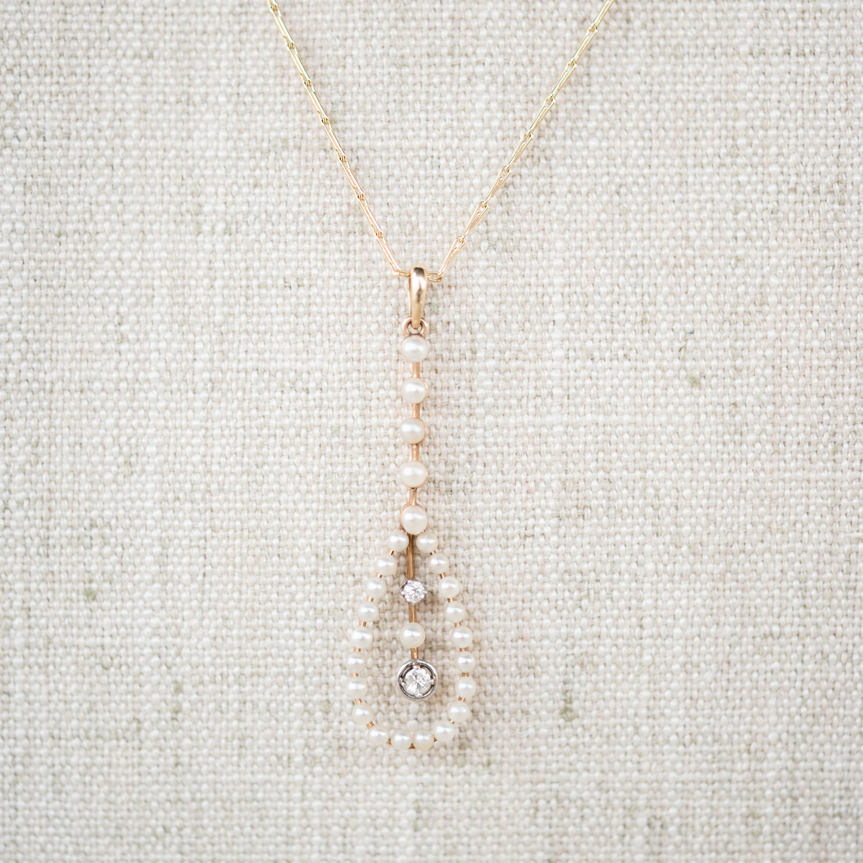 Diamond and Pearl Pendant