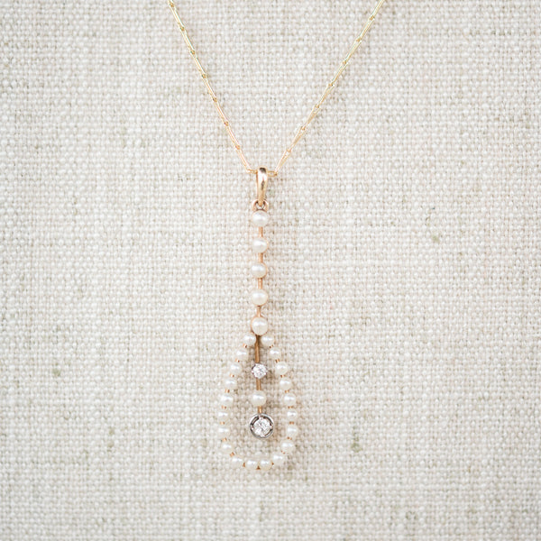 Diamond and Pearl Pendant