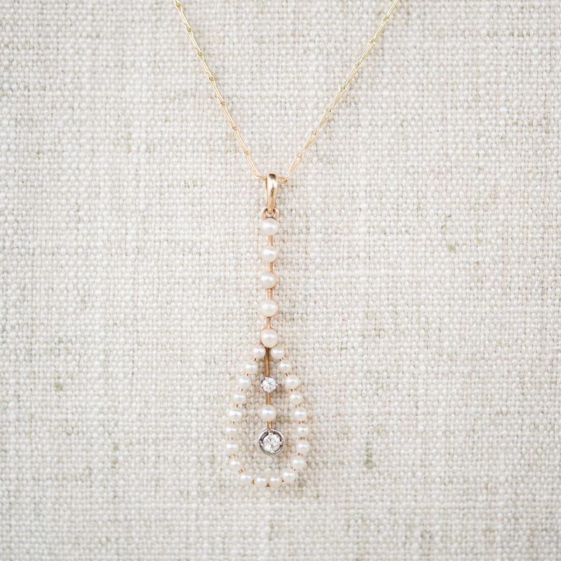 Diamond and Pearl Pendant
