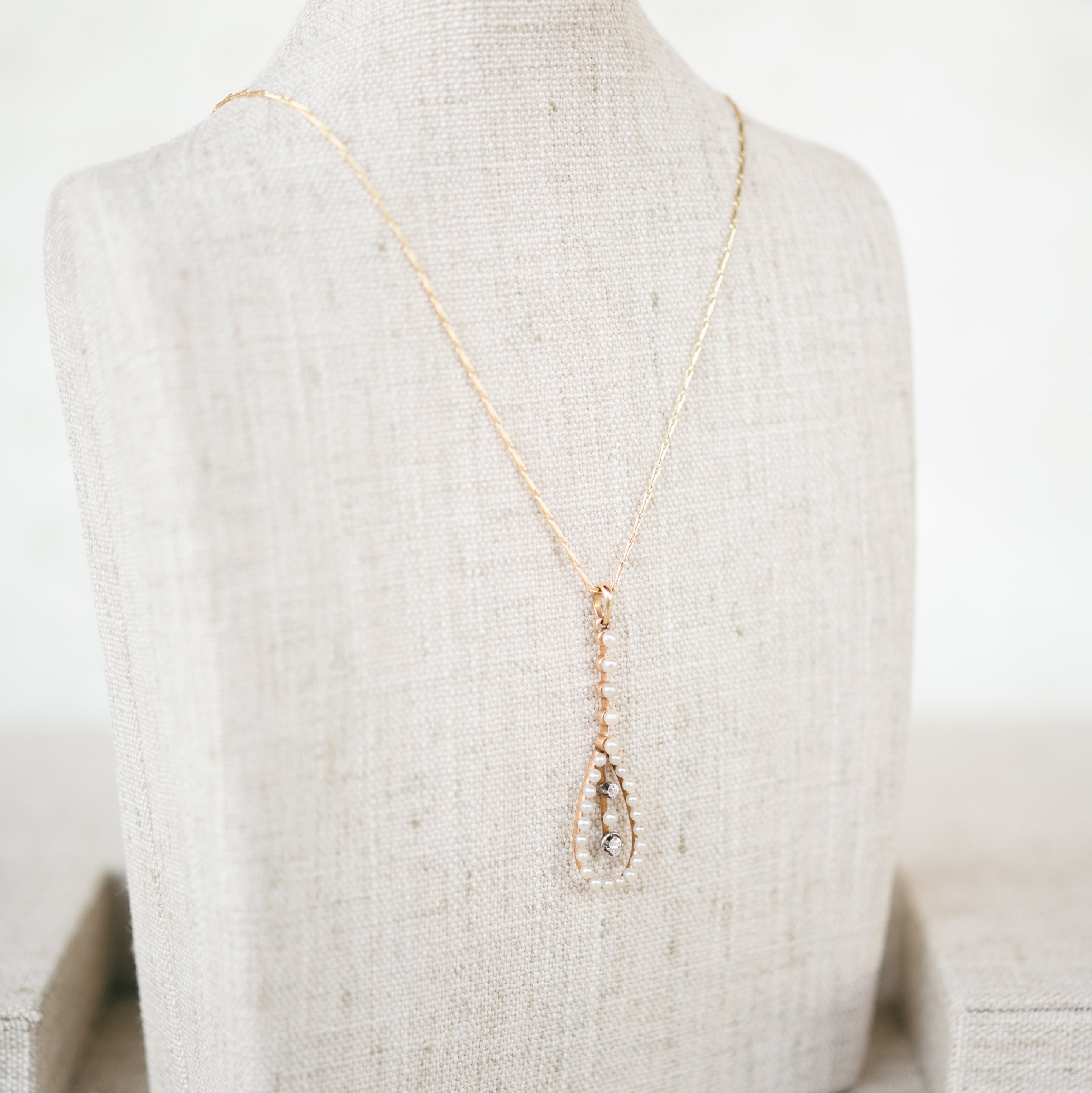 Diamond and Pearl Pendant