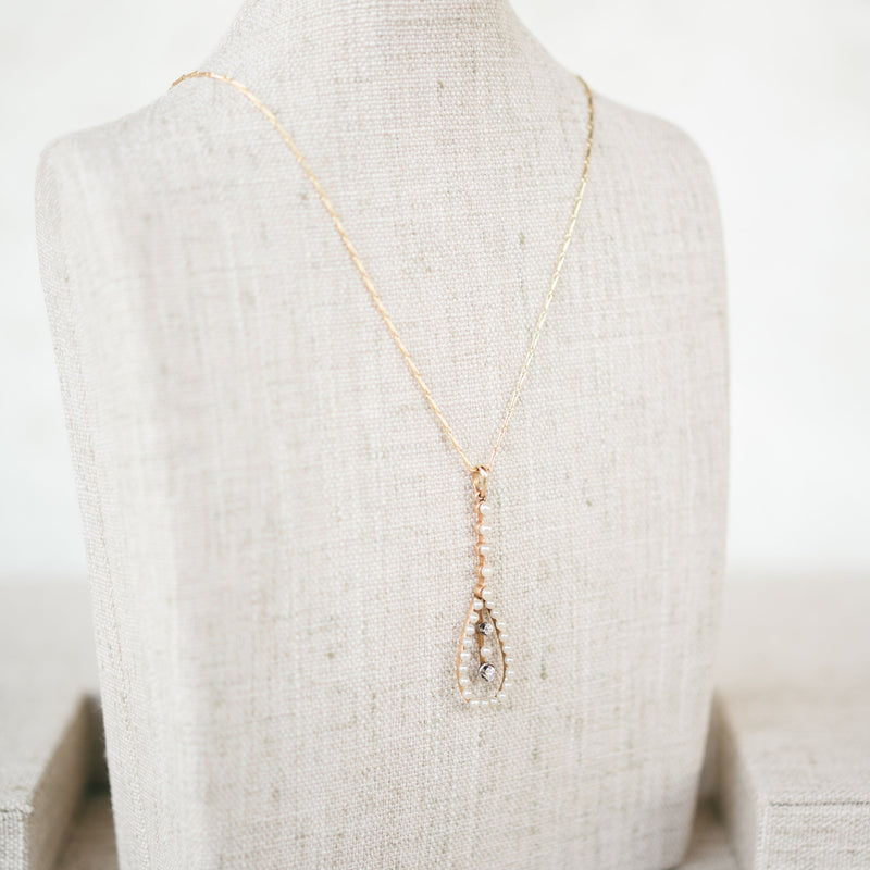 Diamond and Pearl Pendant