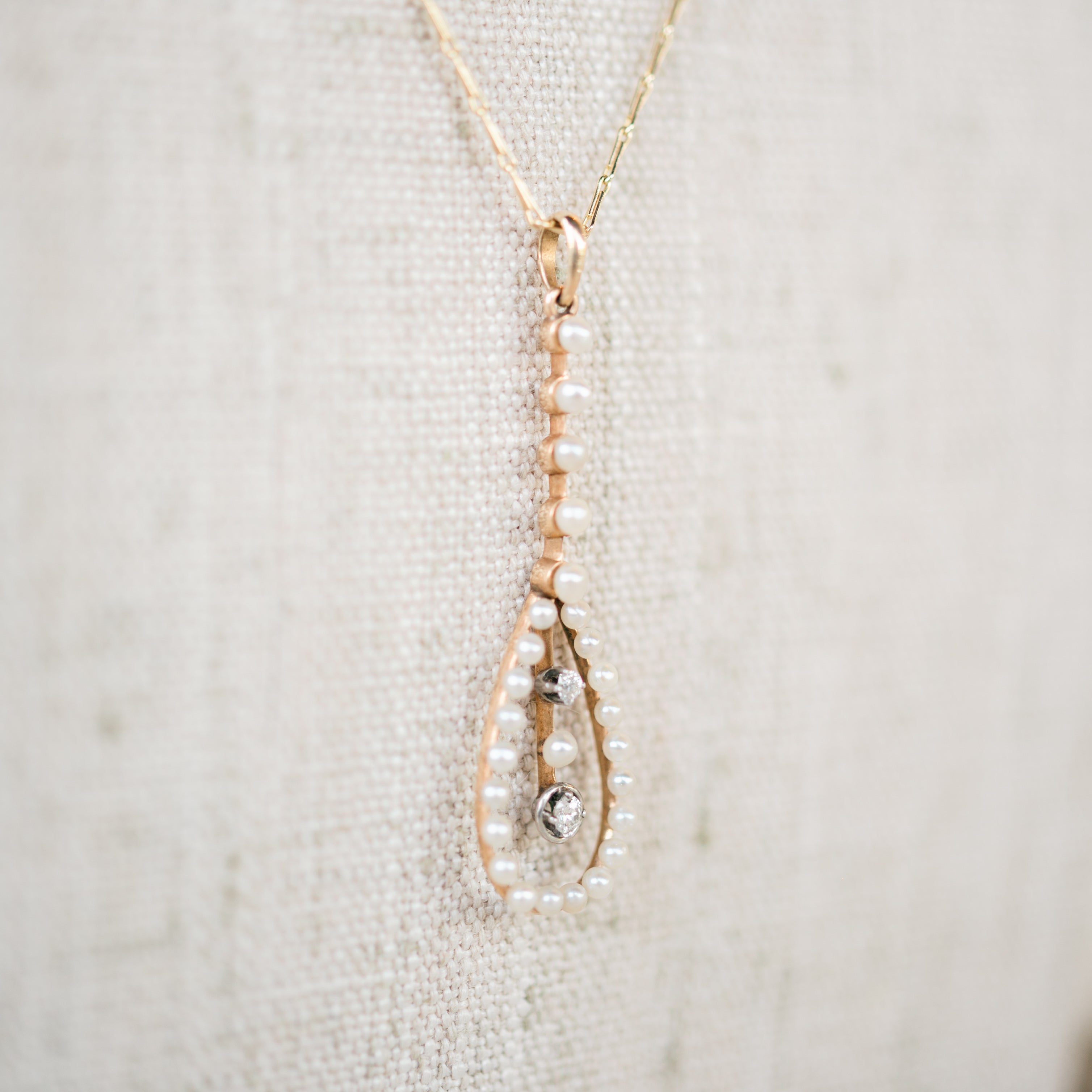 Diamond and Pearl Pendant