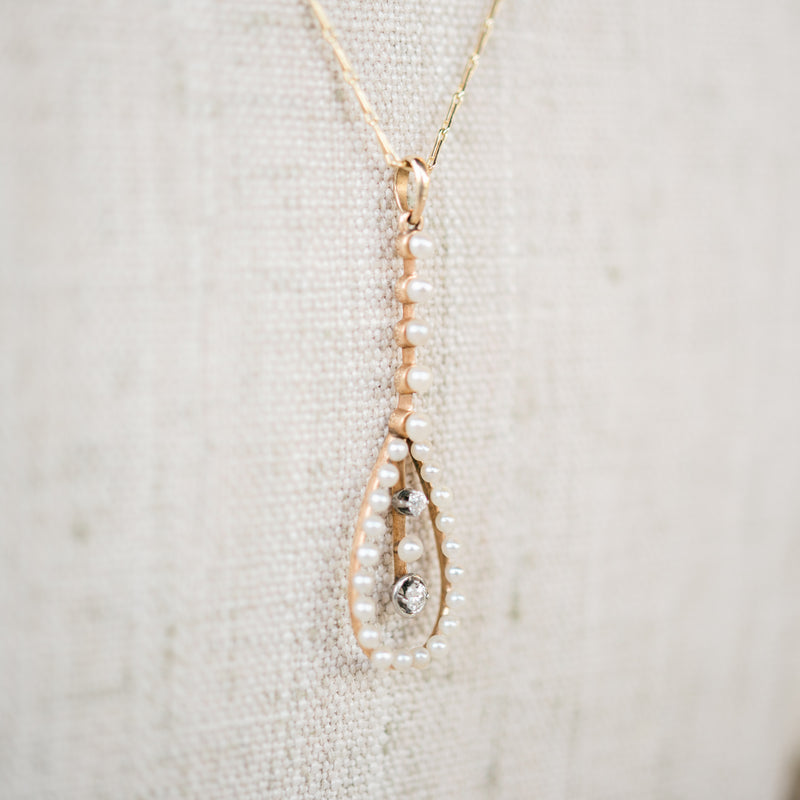 Diamond and Pearl Pendant