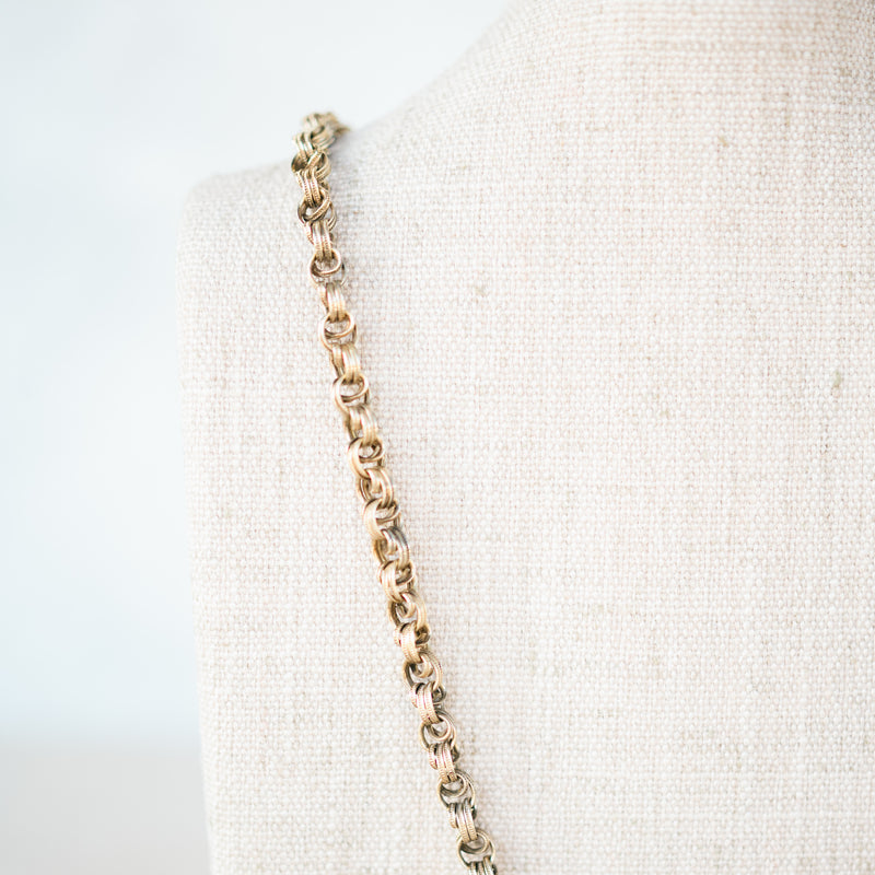Gold Filled Engraved Rolo Chain
