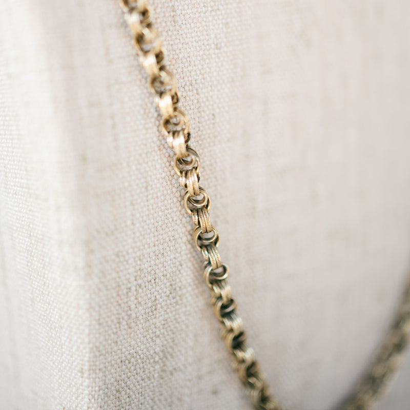 Gold Filled Engraved Rolo Chain
