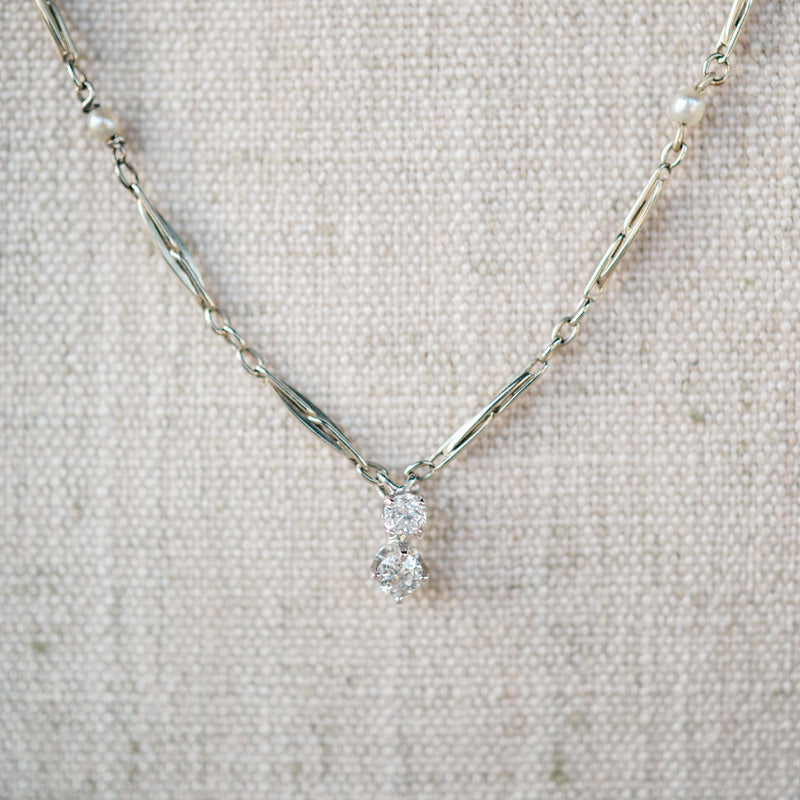 Pearl and Diamond Antique Necklace