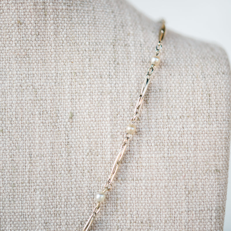 Pearl and Diamond Antique Necklace