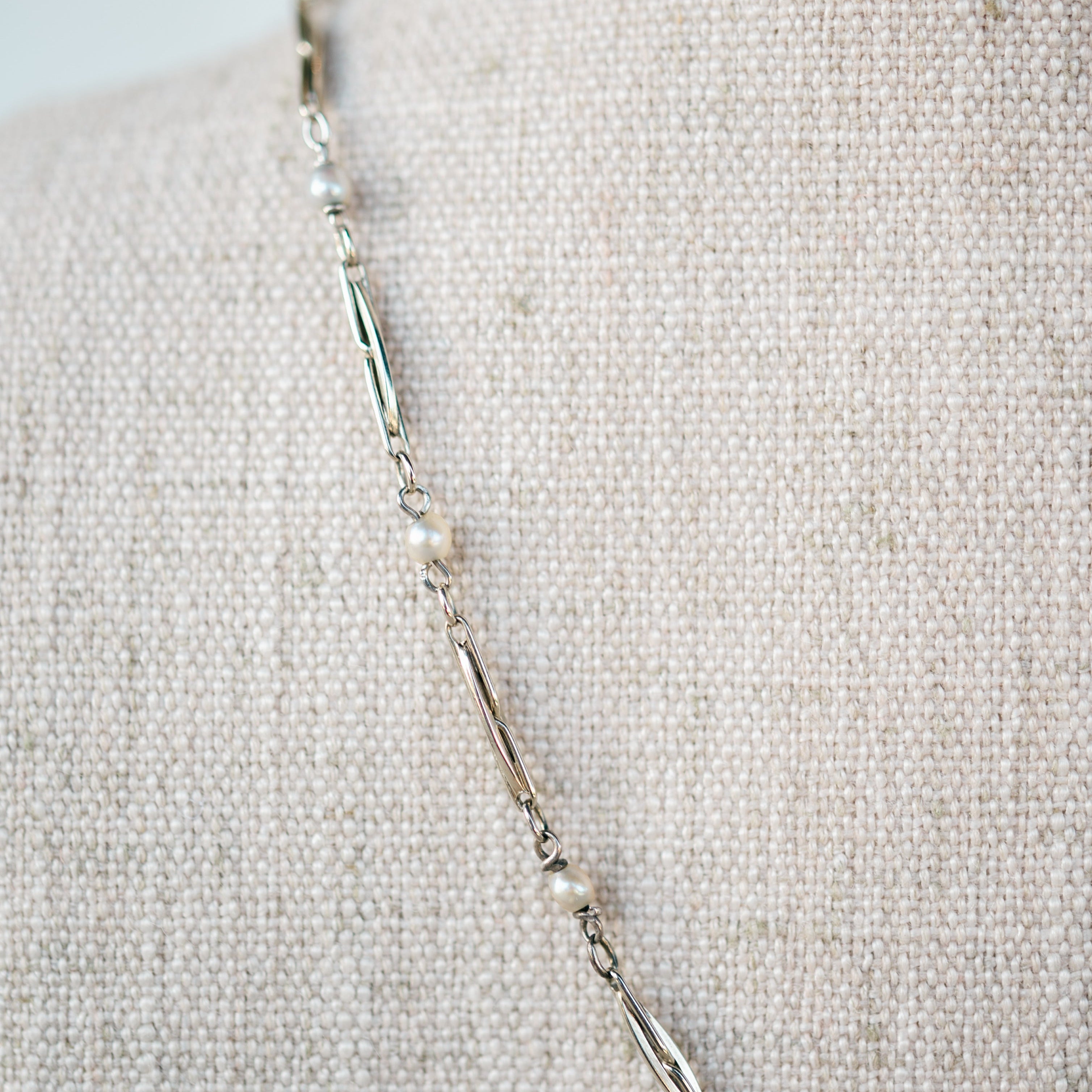 Pearl and Diamond Antique Necklace
