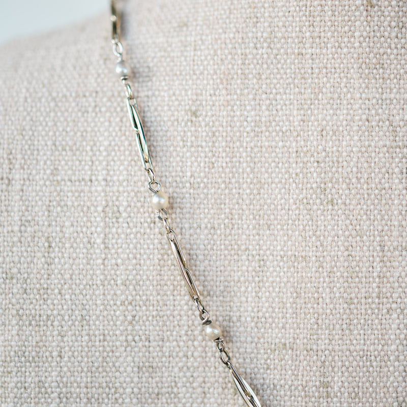 Pearl and Diamond Antique Necklace