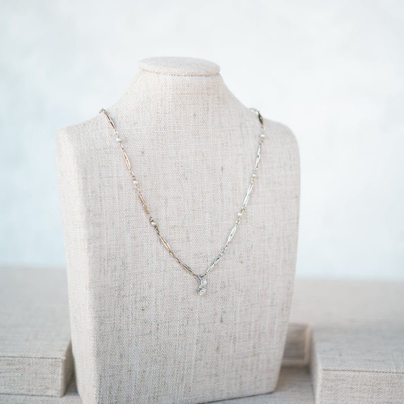 Pearl and Diamond Antique Necklace