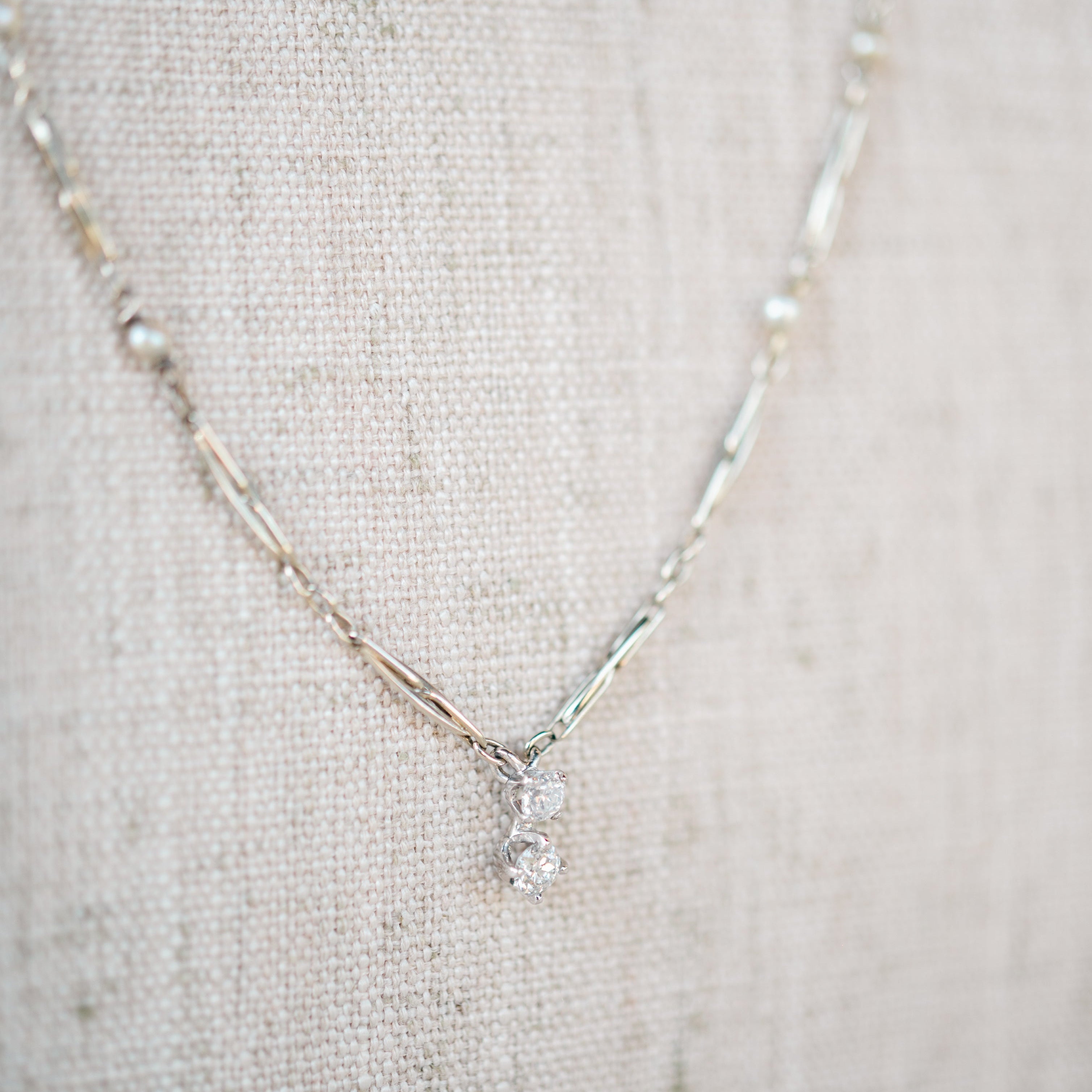 Pearl and Diamond Antique Necklace
