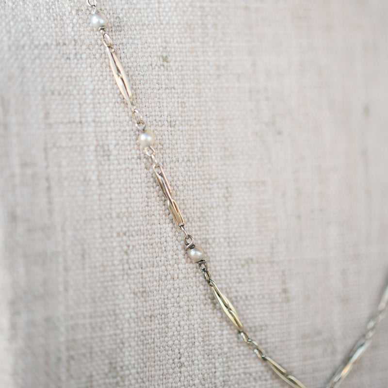 Pearl and Diamond Antique Necklace