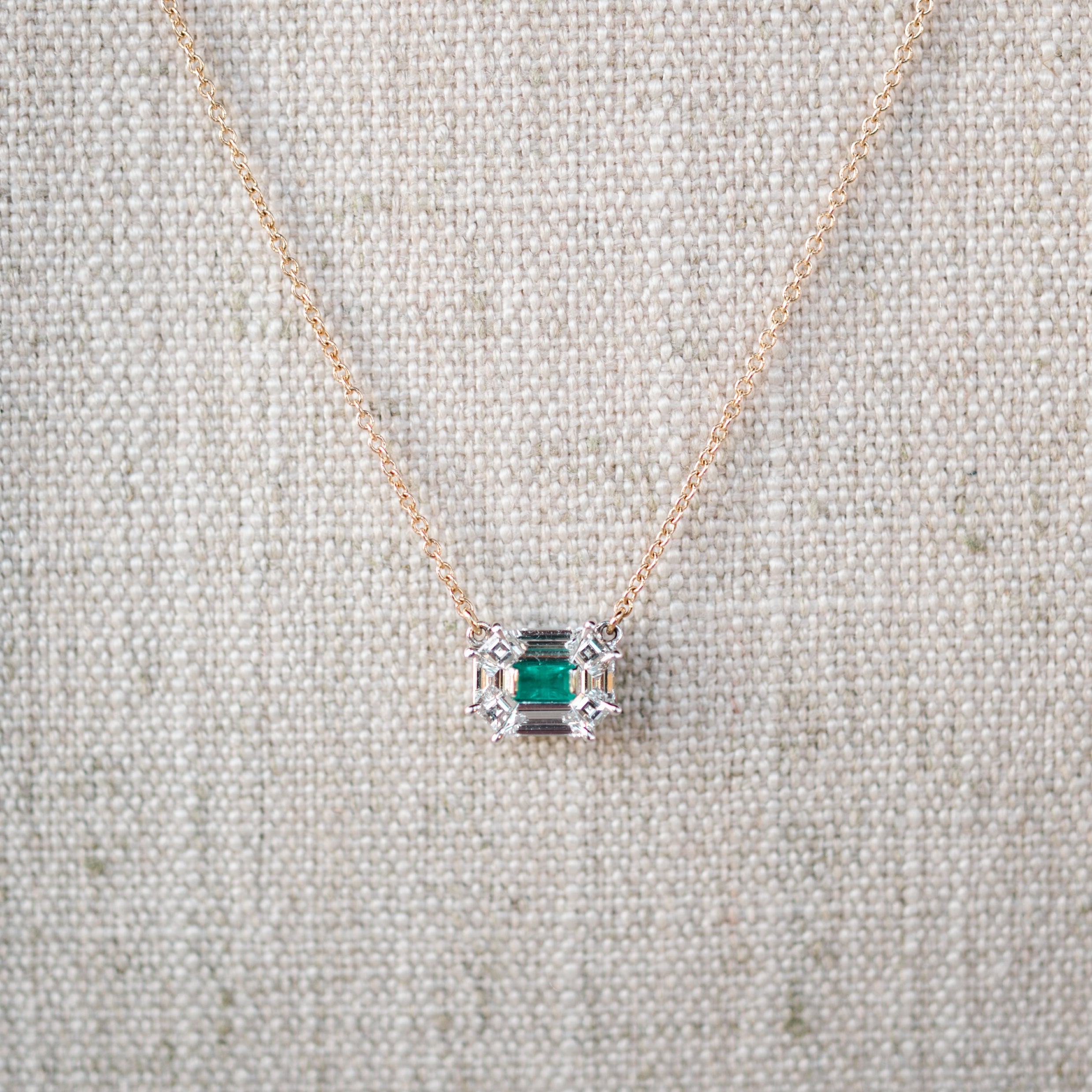 Emerald and Diamond necklace
