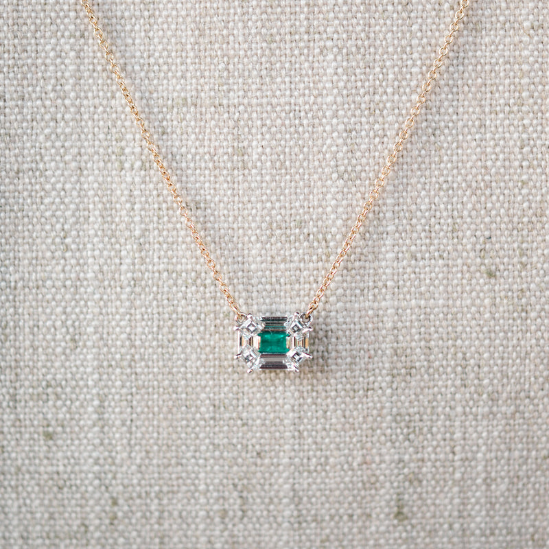 Emerald and Diamond necklace