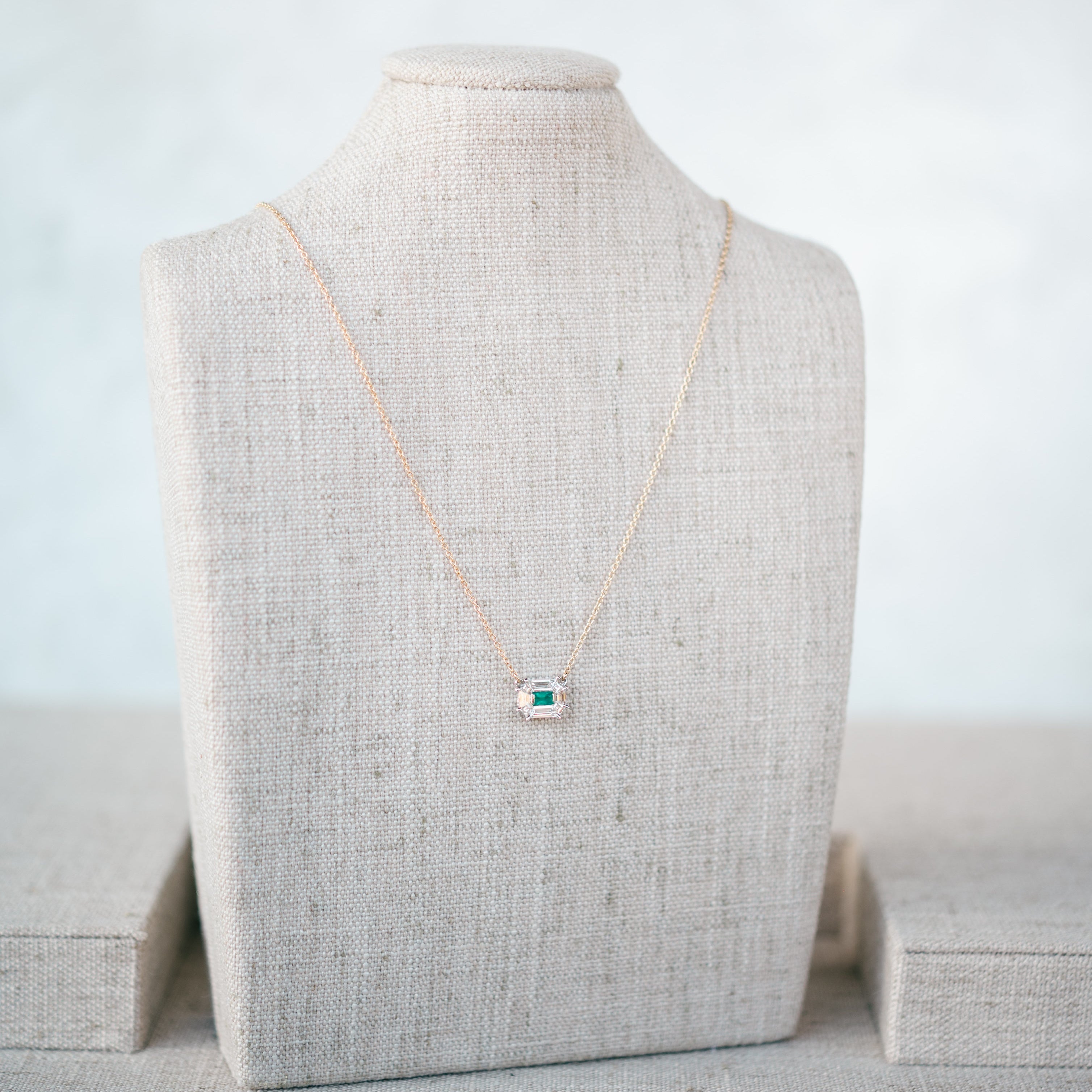 Emerald and Diamond necklace