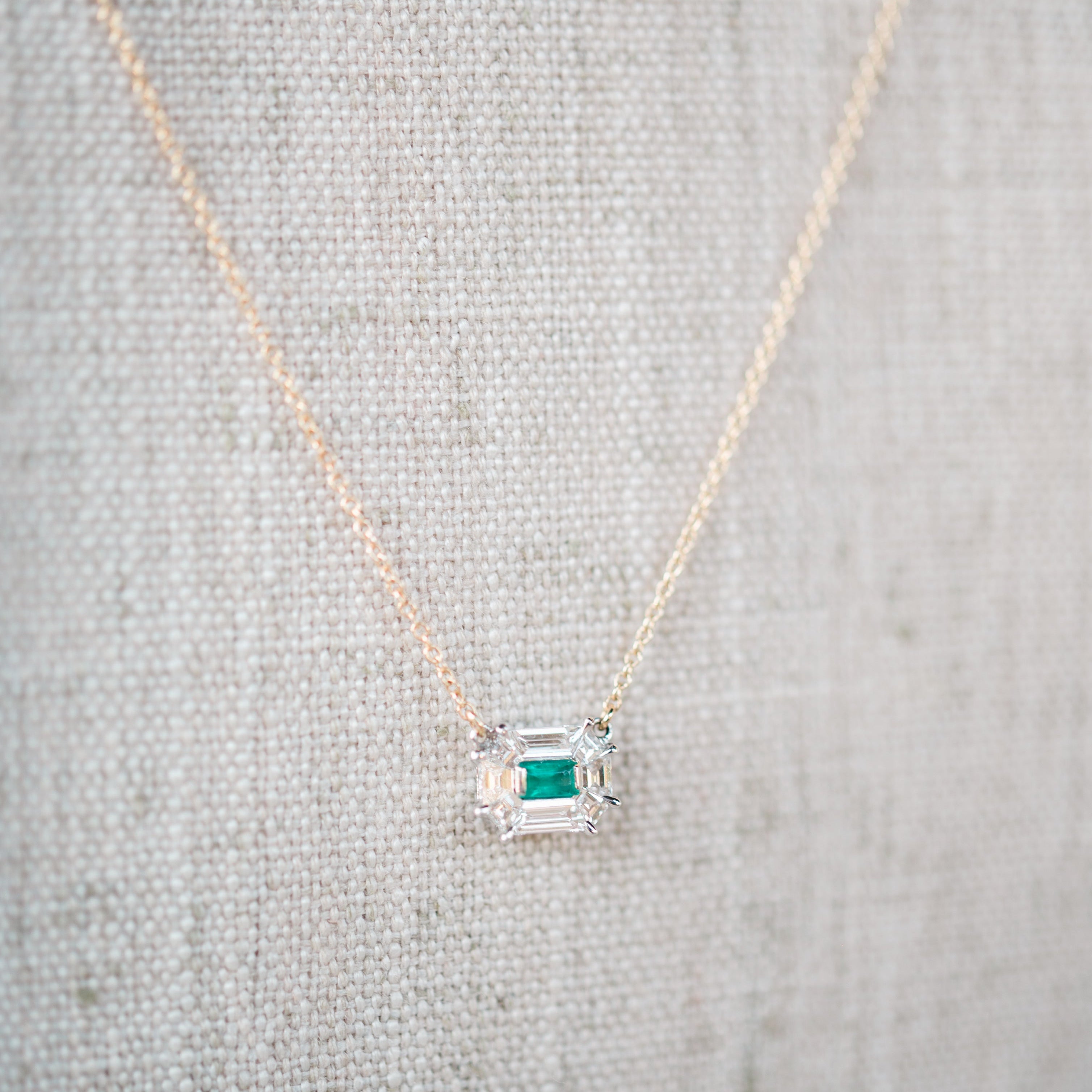 Emerald and Diamond necklace