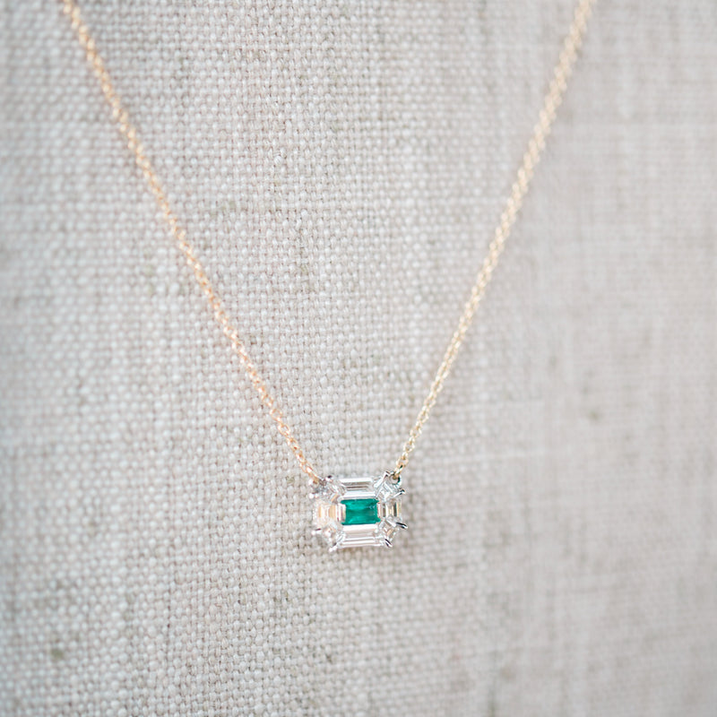 Emerald and Diamond necklace
