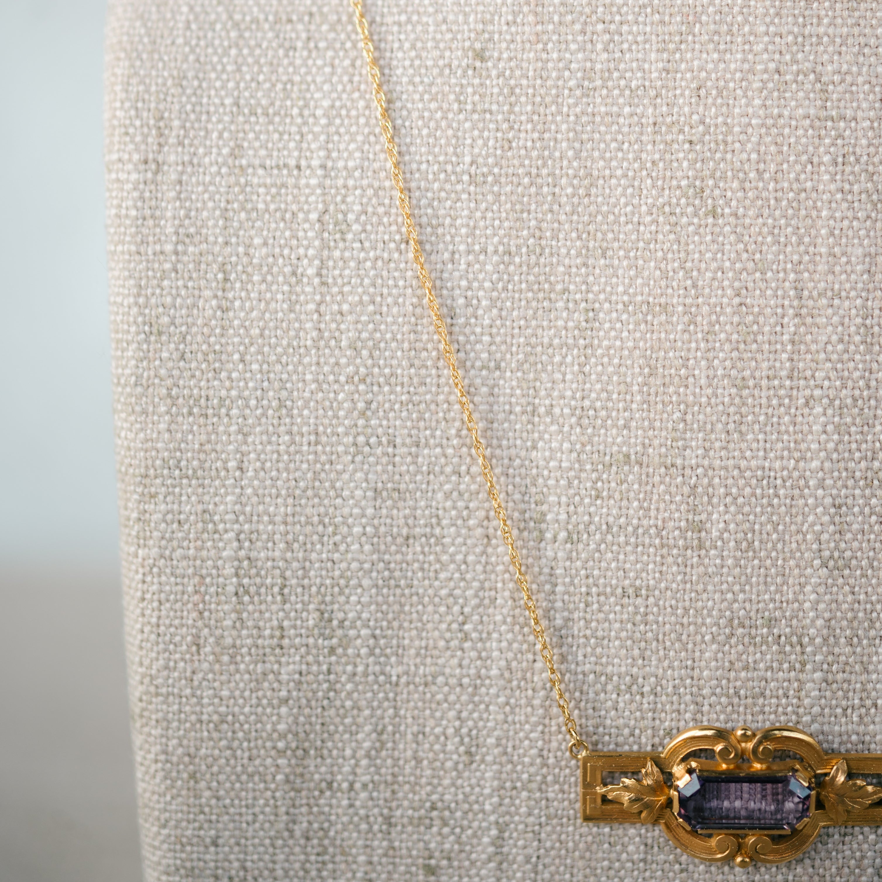 Amethyst Yellow Gold Necklace