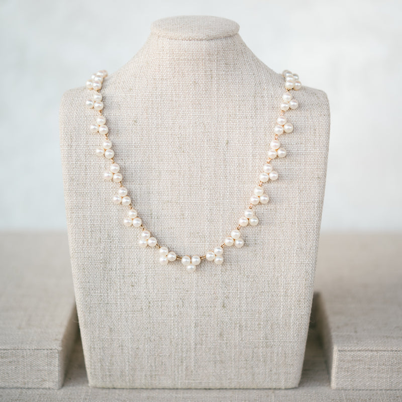Trefoil Cultured Pearl Necklace