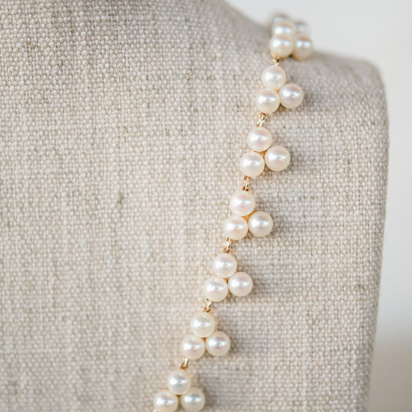 Trefoil Cultured Pearl Necklace