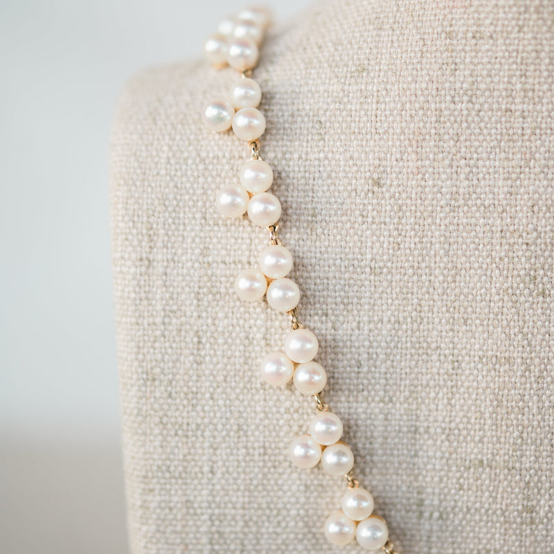 Trefoil Cultured Pearl Necklace