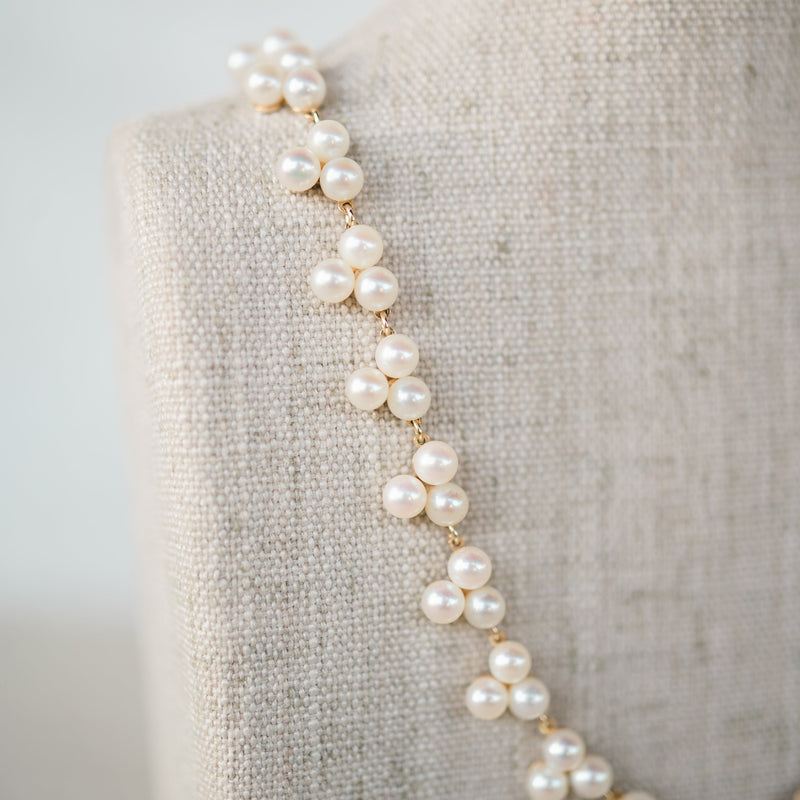 Trefoil Cultured Pearl Necklace