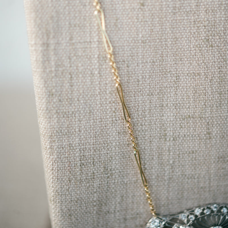 art deco diamond pin conversion necklace